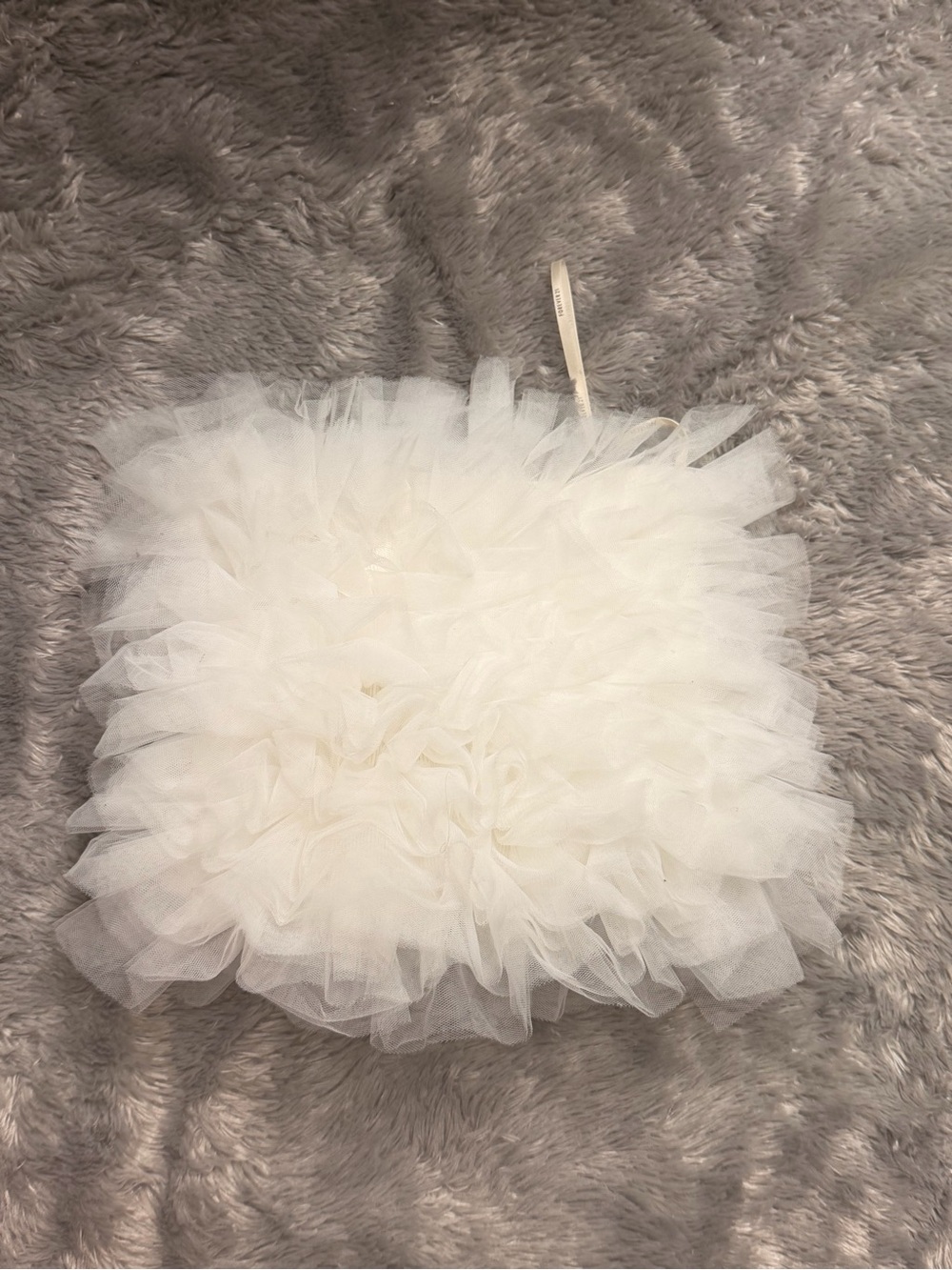 White Ruffle crop top